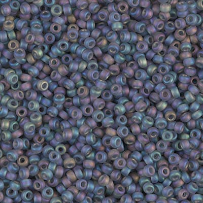 Default 11/0 - Miyuki Seed Beads - Transparent Matte AB - Gray - 11-152FR