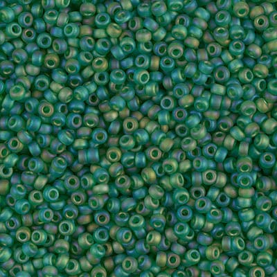 Default 11/0 - Miyuki Seed Beads - Transparent Matte AB - Green - 11-146FR