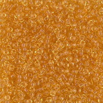 Default 11/0 - Miyuki Seed Beads - Transparent Matte AB - Light Topaz - 11-132FR