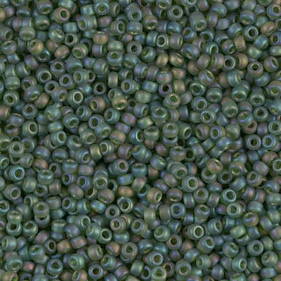 Default 11/0 - Miyuki Seed Beads - Transparent Matte AB - Olive - 11-158FR