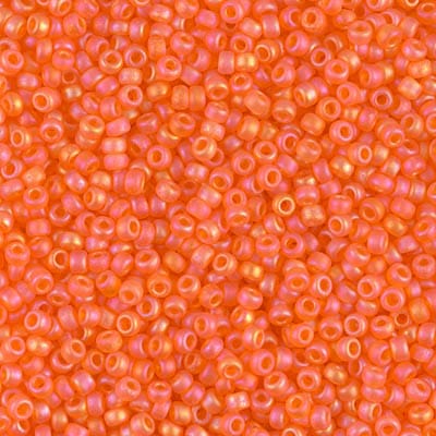 Default 11/0 - Miyuki Seed Beads - Transparent Matte AB - Orange - 11-138FR