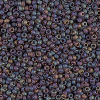 Default 11/0 - Miyuki Seed Beads - Transparent Matte AB - Root Beer - 11-135FR