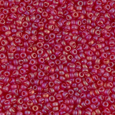 Default 11/0 - Miyuki Seed Beads - Transparent Matte AB - Ruby - 11-141FR