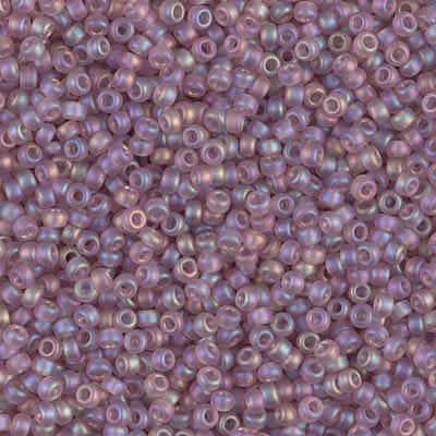 Default 11/0 - Miyuki Seed Beads - Transparent Matte AB - Smoky Amethyst - 11-142FR