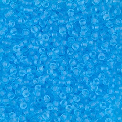 Default 11/0 - Miyuki Seed Beads - Transparent Matte - Aqua - 11-148F