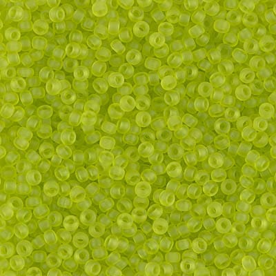 Default 11/0 - Miyuki Seed Beads - Transparent Matte - Chartreuse - 11-143F