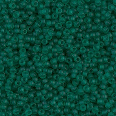Default 11/0 - Miyuki Seed Beads - Transparent Matte - Emerald - 11-147F