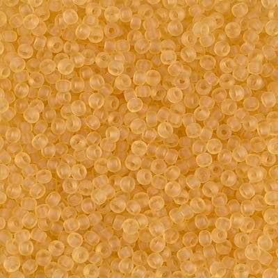Default 11/0 - Miyuki Seed Beads - Transparent Matte - Light Topaz  11-132F