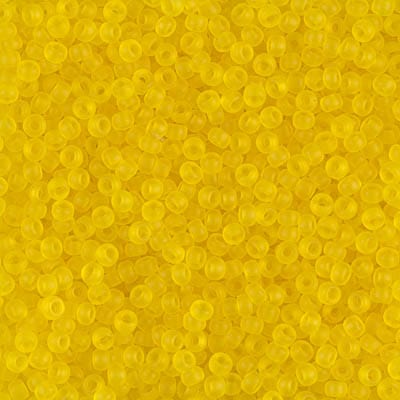 Default 11/0 - Miyuki Seed Beads - Transparent Matte - Yellow - 11-136F