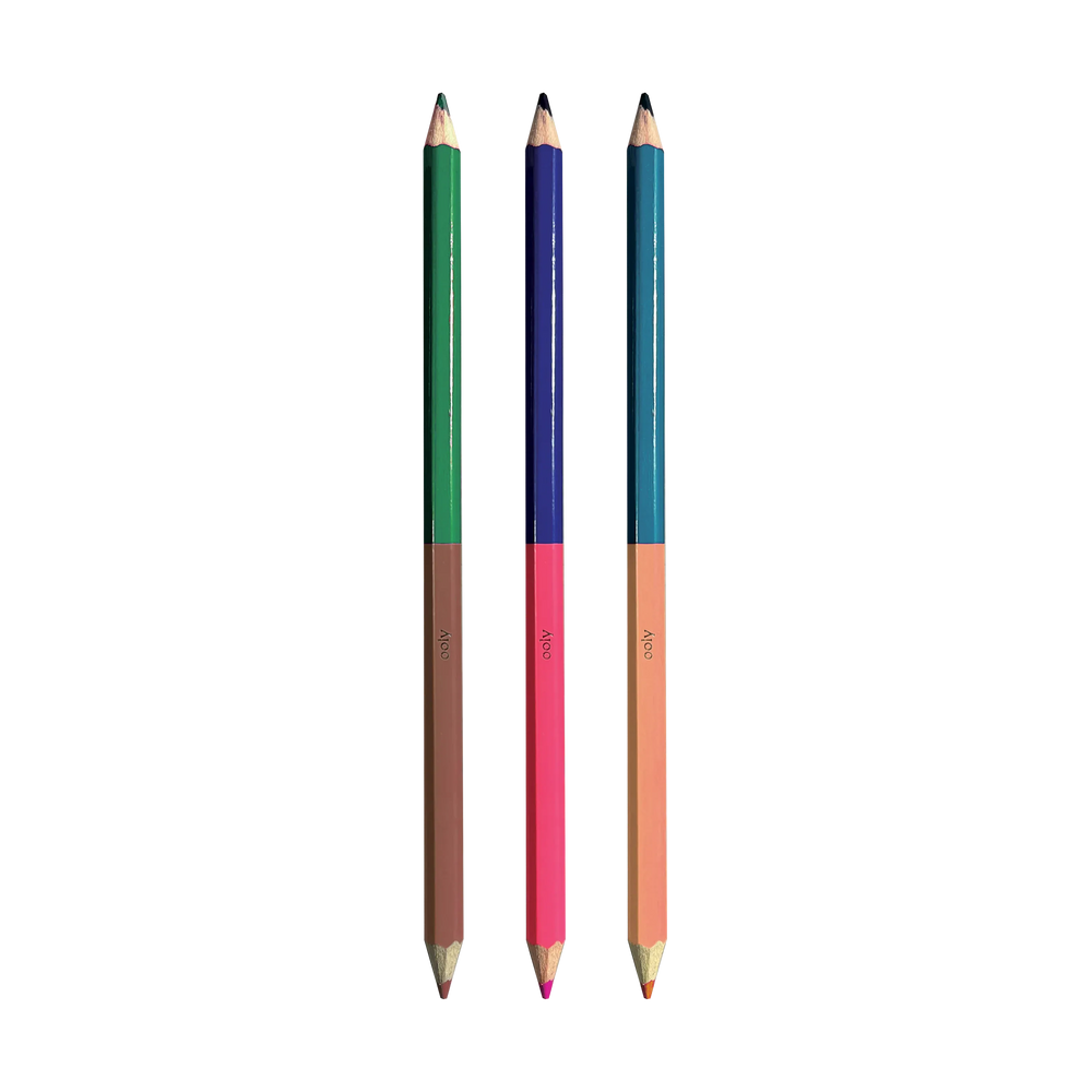 2 of a Kind Double-Ended Colored Pencils