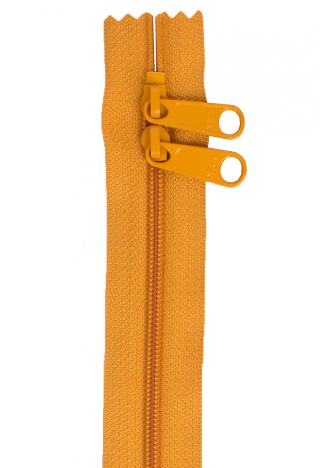 30" Double Slide Handbag Zipper in Gold