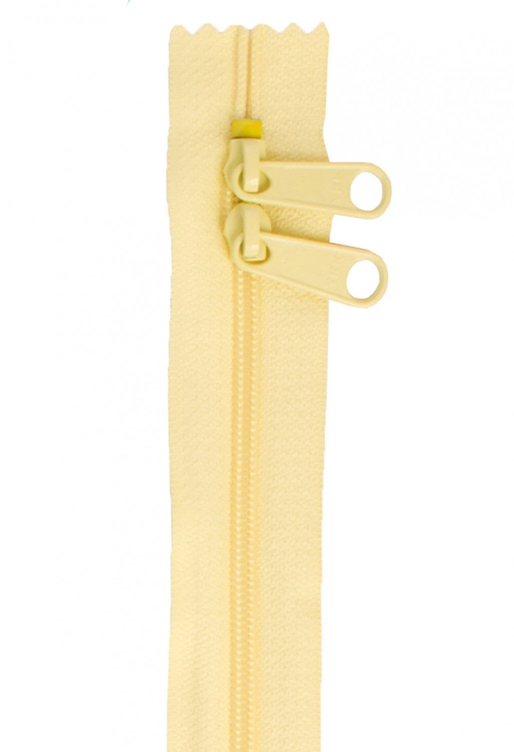 30" Long Double Slide Handbag Zipper in Butter Cream