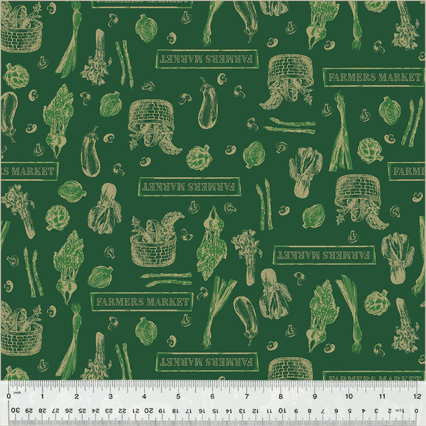 Market Toile in Green - Farmstand - Whistler Studios