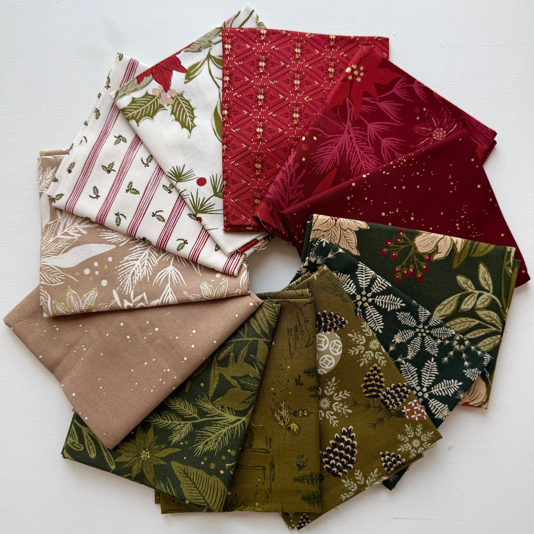 Old World Yuletide Bundle in Red & Green - 12 FQs - Fancy That Design House