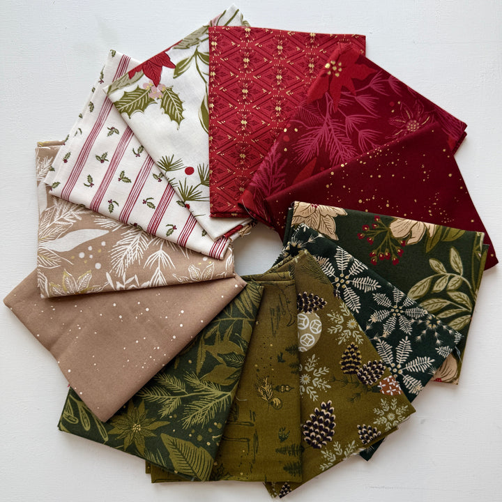 Old World Yuletide Bundle in Red & Green - 12 FQs - Fancy That Design House