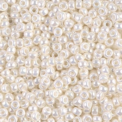Default 8/0 - Miyuki Glass Seed Beads - Ceylon - Ivory Pearl - 8-591
