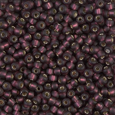 Default 8/0 - Miyuki Glass Seed Beads - Matte Silverlined - Amethyst - 8-13F