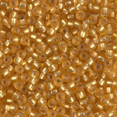Default 8/0 - Miyuki Glass Seed Beads - Matte Silverlined - Dark Gold - 8-4F