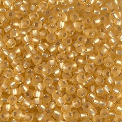 Default 8/0 - Miyuki Glass Seed Beads - Matte Silverlined - Gold - 8-3F