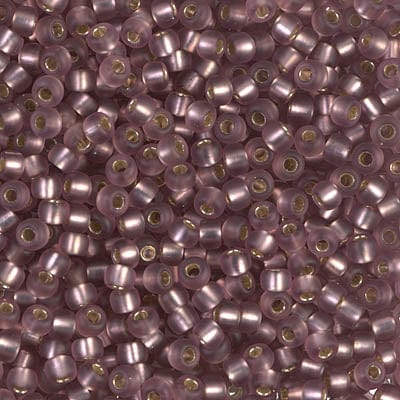 Default 8/0 - Miyuki Glass Seed Beads - Matte Silverlined - Smoky Amethyst - 8-12F
