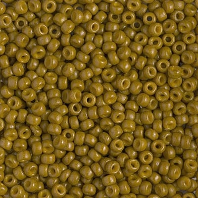 Default 8/0 - Miyuki Seed Beads - Duracoat Dyed Opaque - Spanish Olive - 8-4491