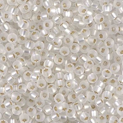 Default 8/0 - Miyuki Seed Beads - Matte Silverlined - Crystal - 8-1F