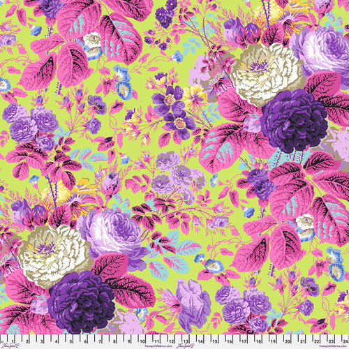 Gradi Floral in Lime - Kaffe Fassett Collective February 2025