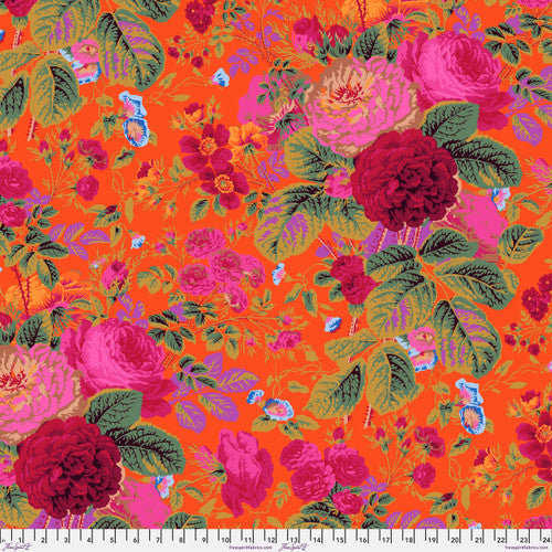 Gradi Floral in Tomato - Kaffe Fassett Collective February 2025