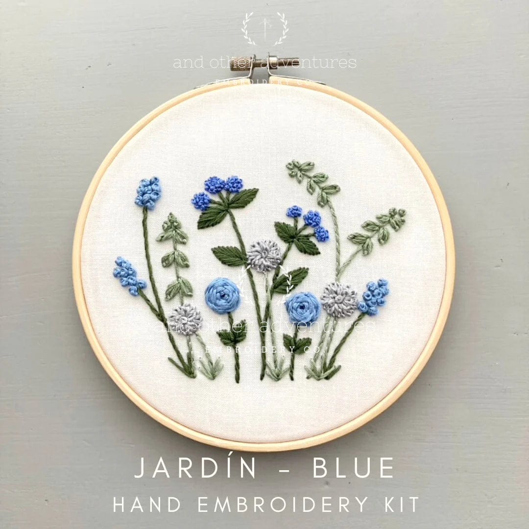 Default And Other Adv. Jardin in Blue Embroidery Kit