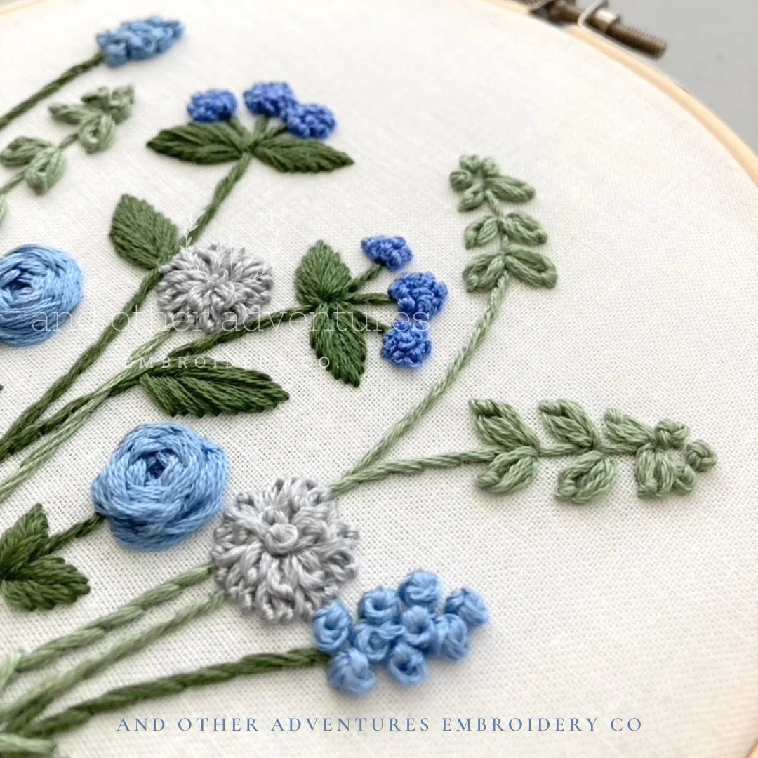 Default And Other Adv. Jardin in Blue Embroidery Kit