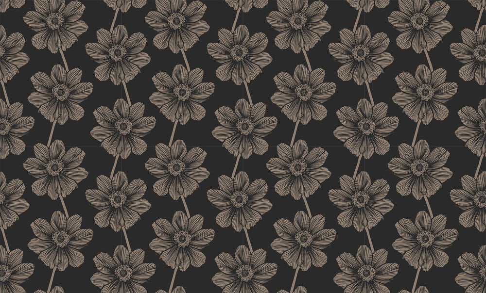 Default Anemone in Silvertone - Indelible - Anna Maria Textiles