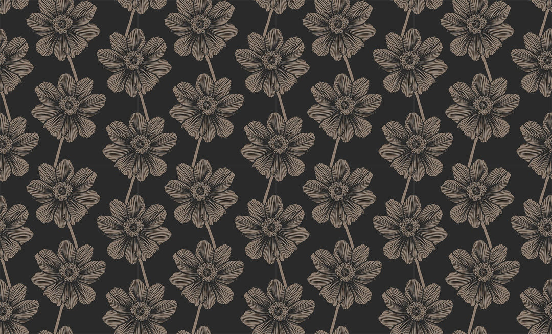 Default Anemone in Silvertone - Indelible - Anna Maria Textiles