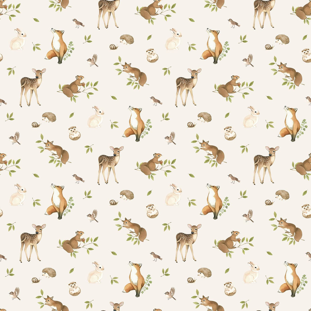 Default Animals in Cream Multi - Woodland Heart