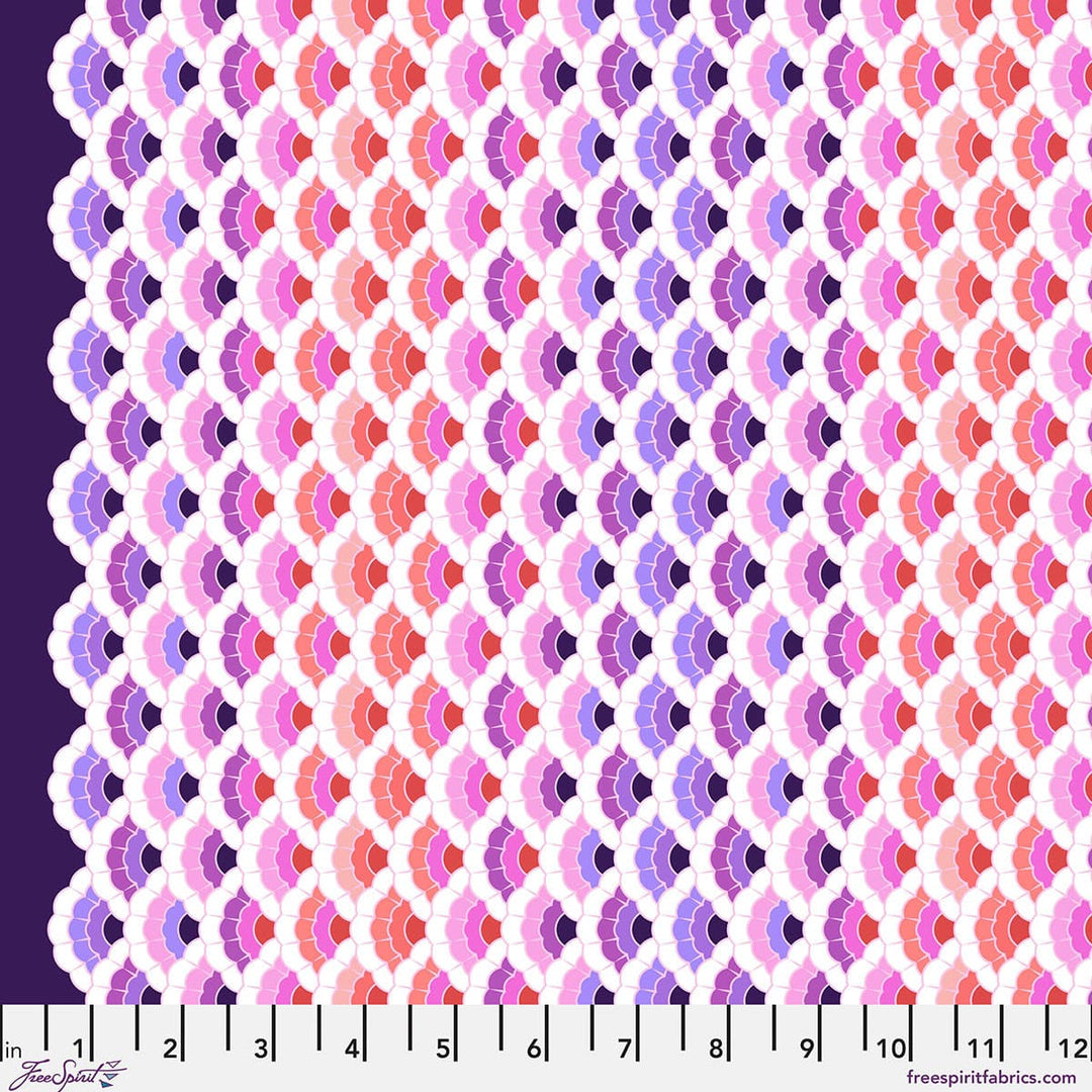 Default Aquatic Lace in Ultraviolet - Floral Reef - Tula Pink