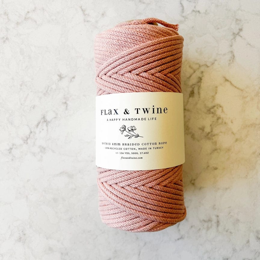 Default Astrid Braided Cotton Rope in Blush - Flax & Twine