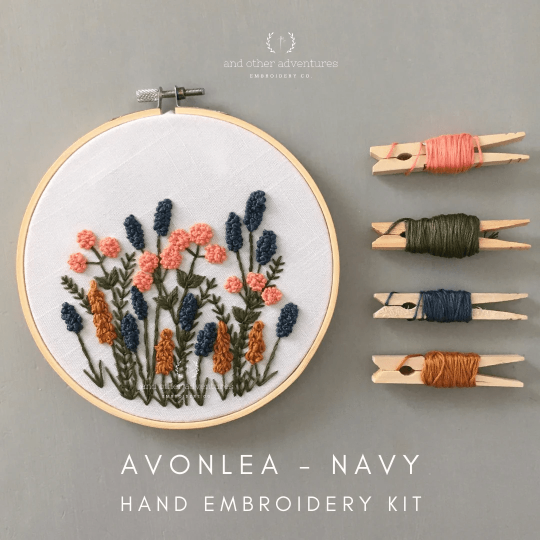 Avonlea in Navy Embroidery Kit - And Other Adventures