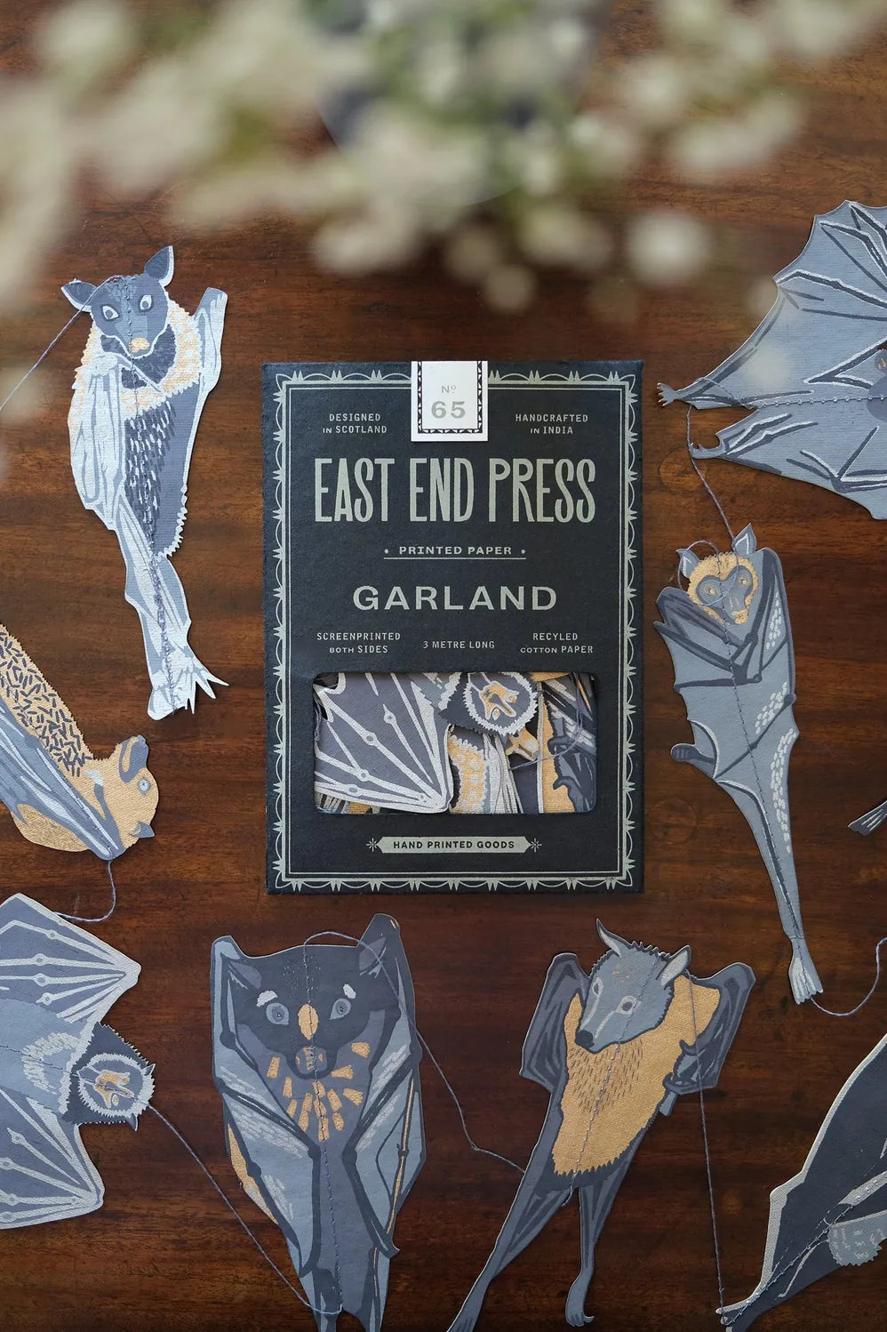 Default Bats Sewn Garland from East End Press