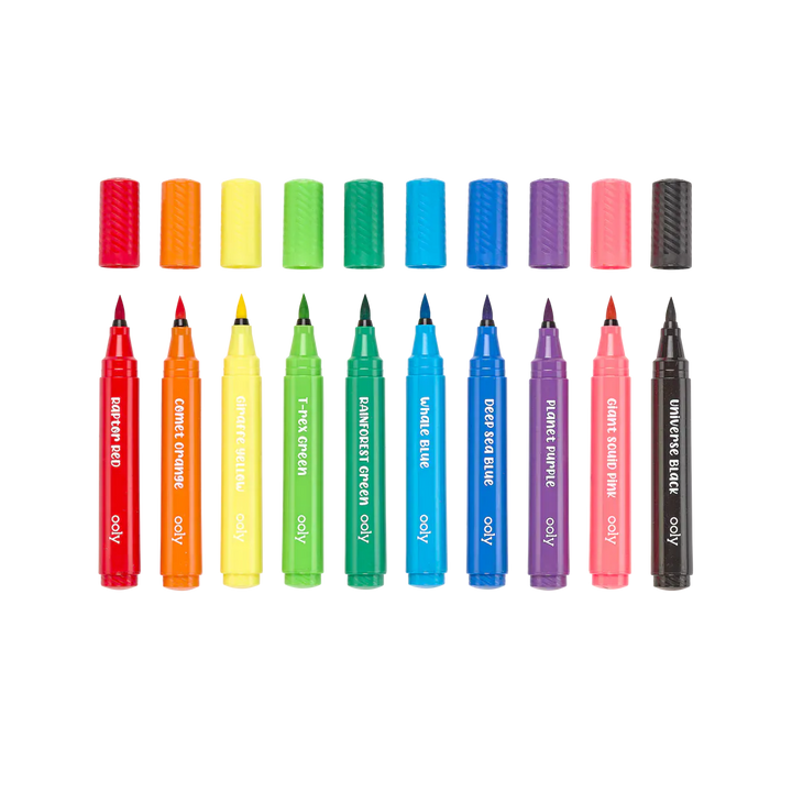 Default Big Bright Brush Washable Markers - 10 Colors - by Ooly