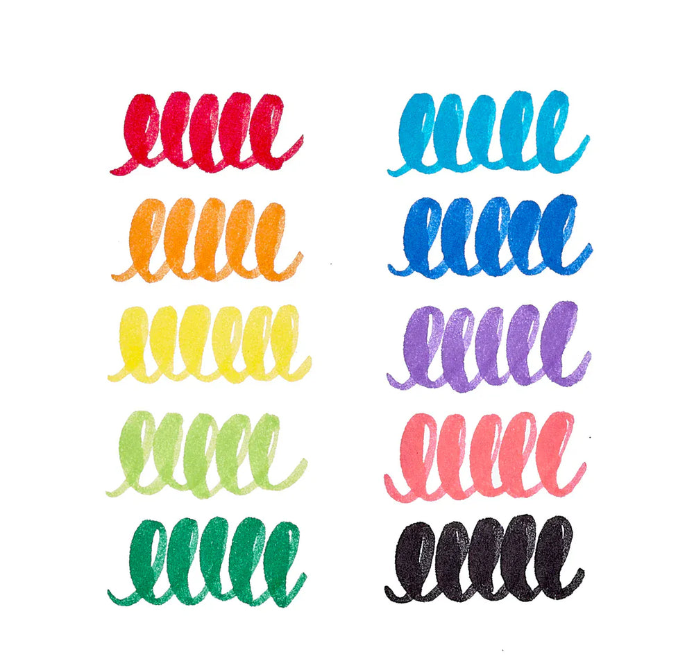 Default Big Bright Brush Washable Markers - 10 Colors - by Ooly