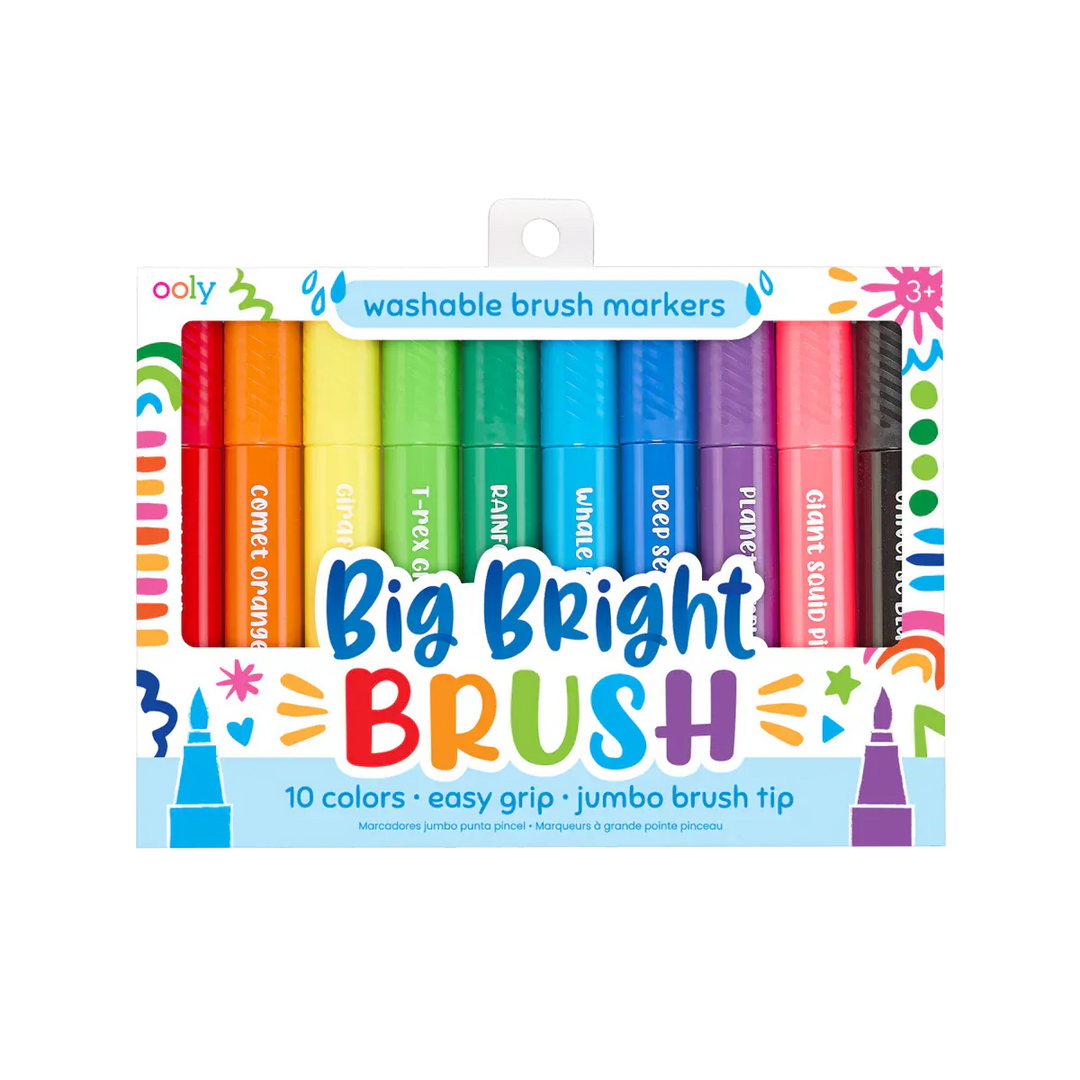 Default Big Bright Brush Washable Markers - 10 Colors - by Ooly