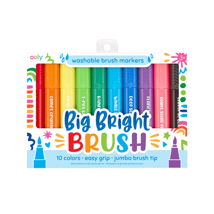 Default Big Bright Brush Washable Markers - 10 Colors - by Ooly