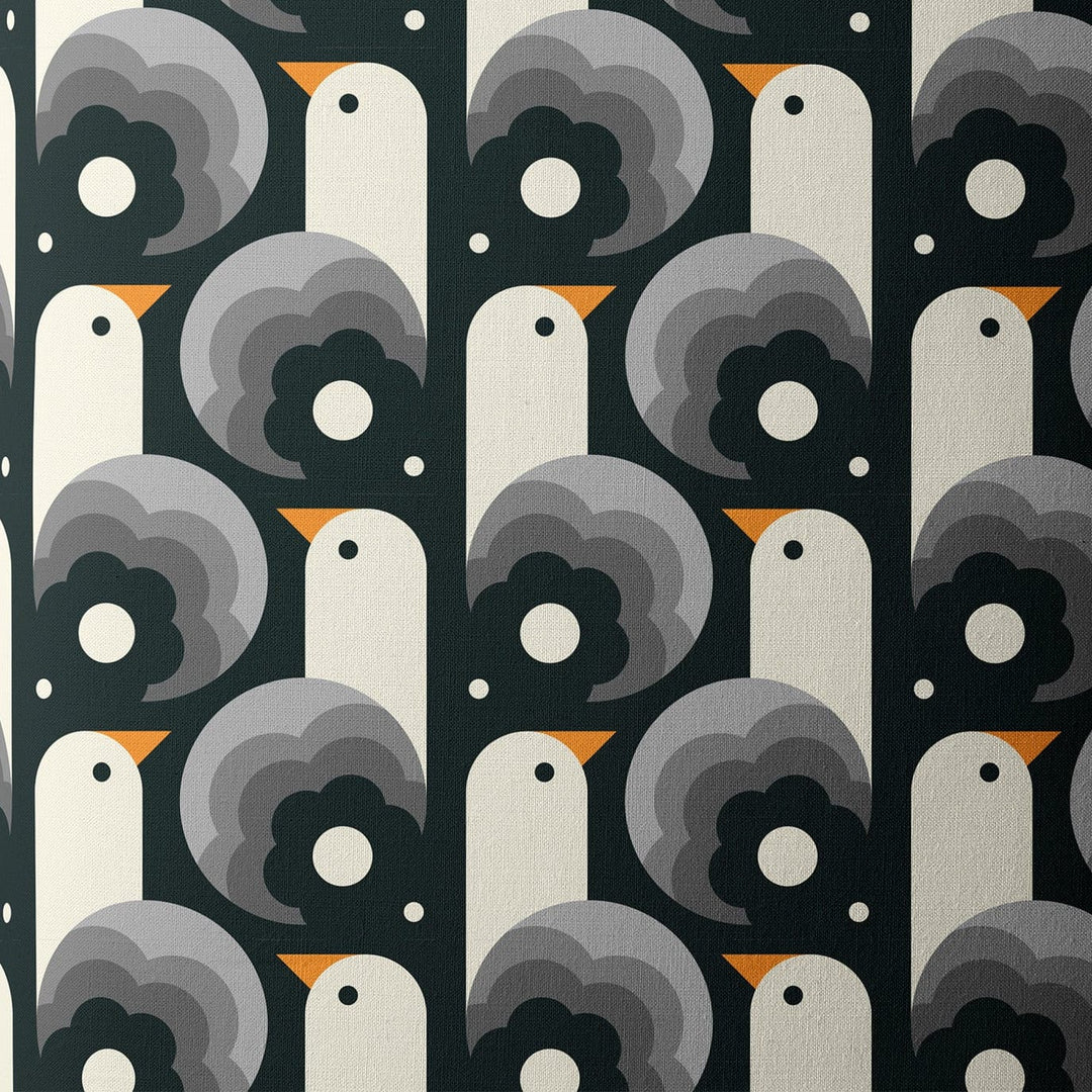 Default Bird on Black - Ocean Motion CANVAS - Cloud9 Fabrics