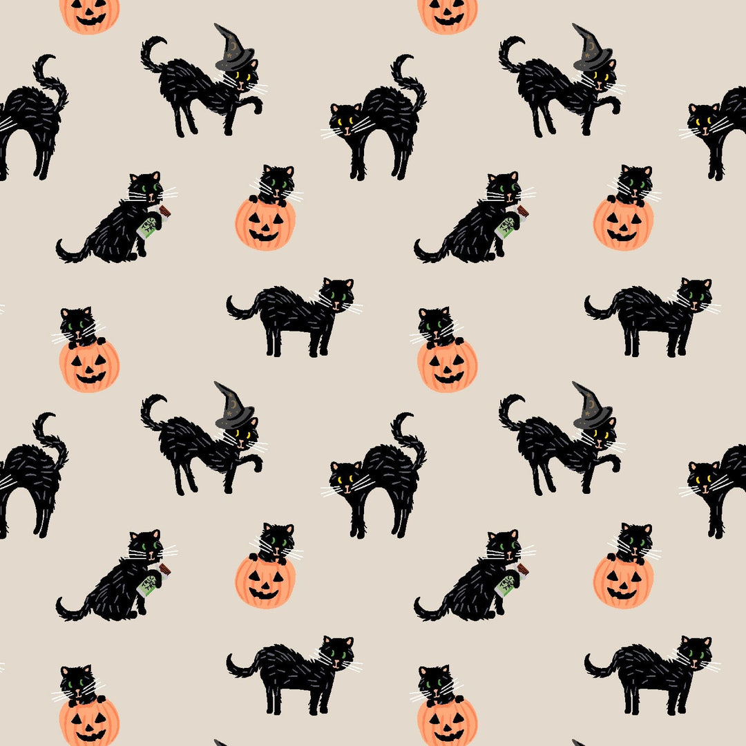 Default Black Cat in Linen Metallic - Halloween - Rifle Paper Co.