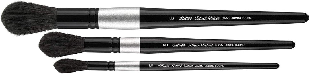 Black Velvet® Jumbo Round Wash Short Handled Brush - Size Medium