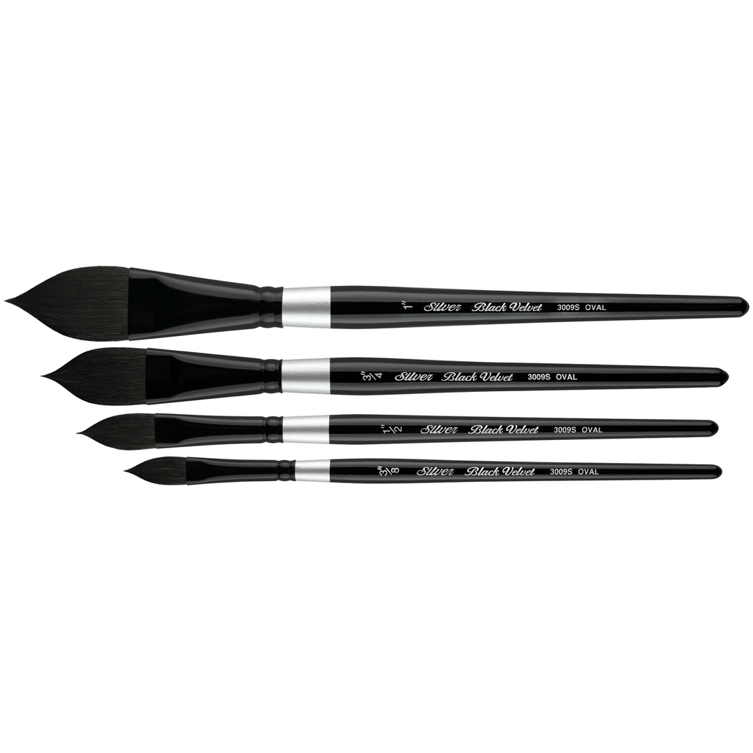 Black Velvet® Oval Wash - 1/2" - Short Handled Brush