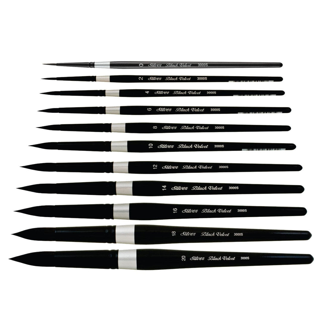 Black Velvet® Round Short Handled Brush - Size 16