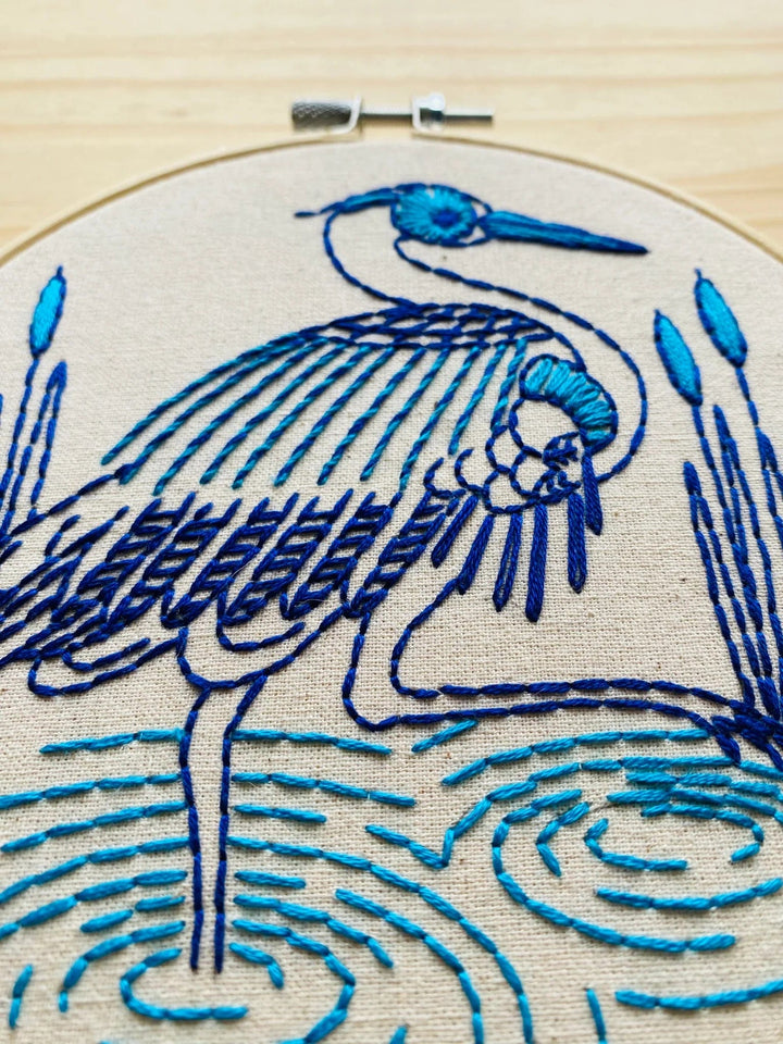 Default Blue Heron - Hook Line & Tinker Embroidery Kit