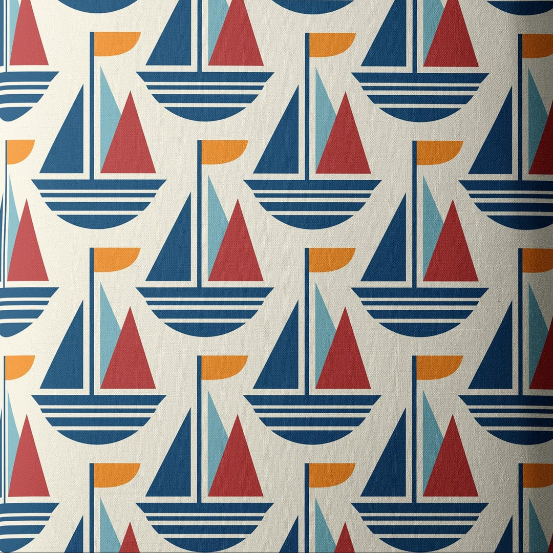 Default Boat on Cream - Ocean Motion CANVAS - Cloud9 Fabrics