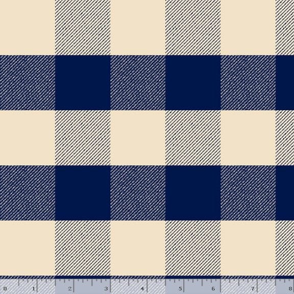 Default Buffalo Plaid Flannel in Cream & Navy