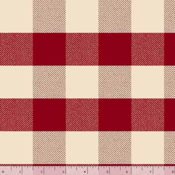 Default Buffalo Plaid Flannel in Cream & Red